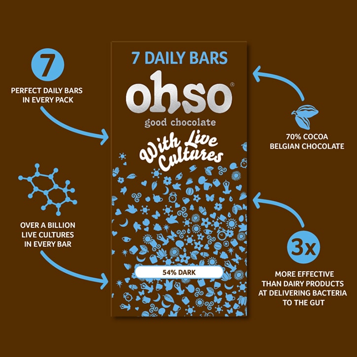 Ohso 54% Dark Chocolate Bar 7 x 13.5g