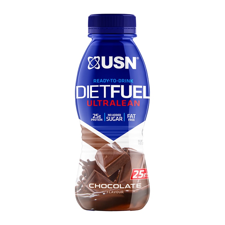 USN Diet Fuel Ultralean Chocolate 330ml Protein Drinks Holland&Barrett   