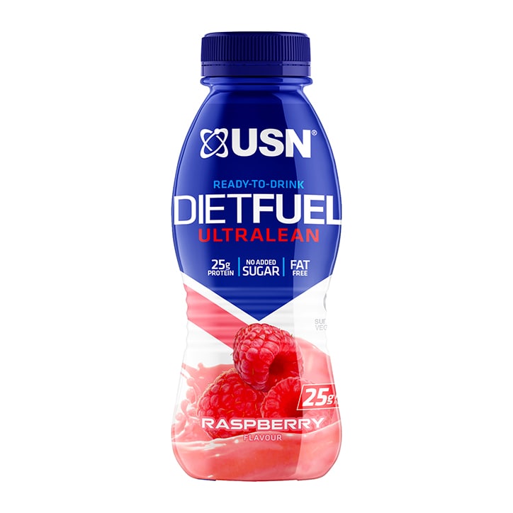 USN Diet Fuel Ultralean Raspberry 330ml Protein Drinks Holland&Barrett   