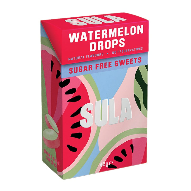 Sula Watermelon Sugar Free Sweets 42g GOODS Holland&Barrett   