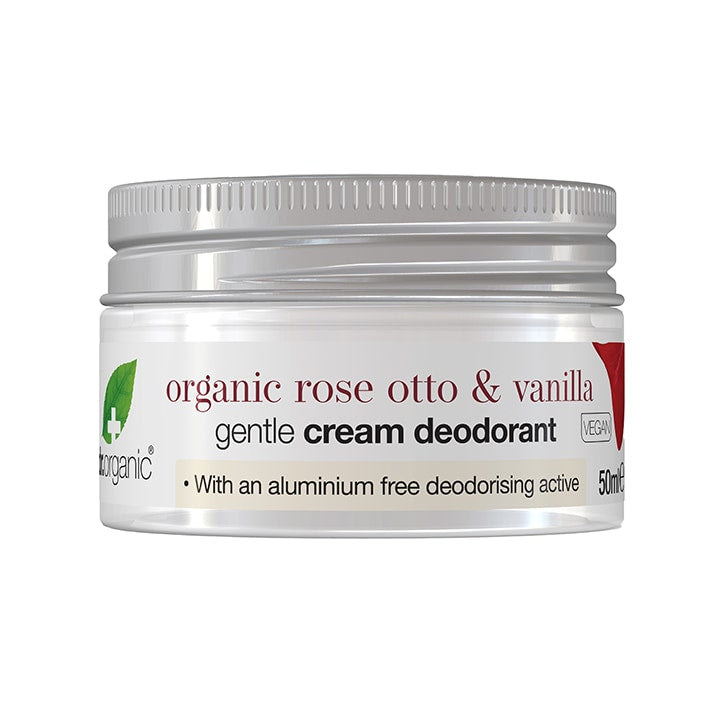 Dr Organic Cream Deodorant Rose and Vanilla 50ml