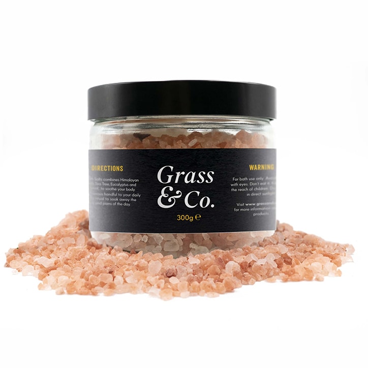 Grass & Co. EASE Himalayan Bath Salts with Tea Tree, Eucalyptus and Peppermint 300g