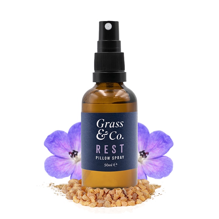 Grass & Co. REST Pillow Spray with Geranium, Rosemary & Frankincense 60ml GOODS Holland&Barrett   