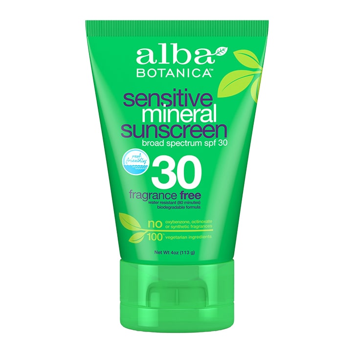 Alba Botanica Sensitive Mineral Fragrance Free SPF 30 Sunscreen 113g