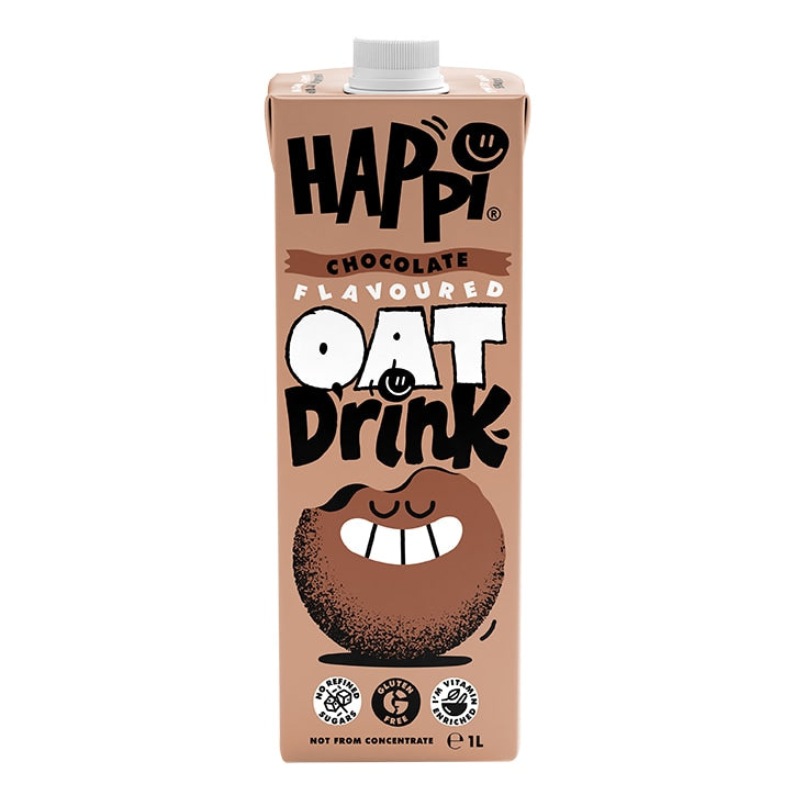 Happi Chocolate Flavoured Oat Drink 1L Oat, Rice & Hemp Drinks Holland&Barrett   