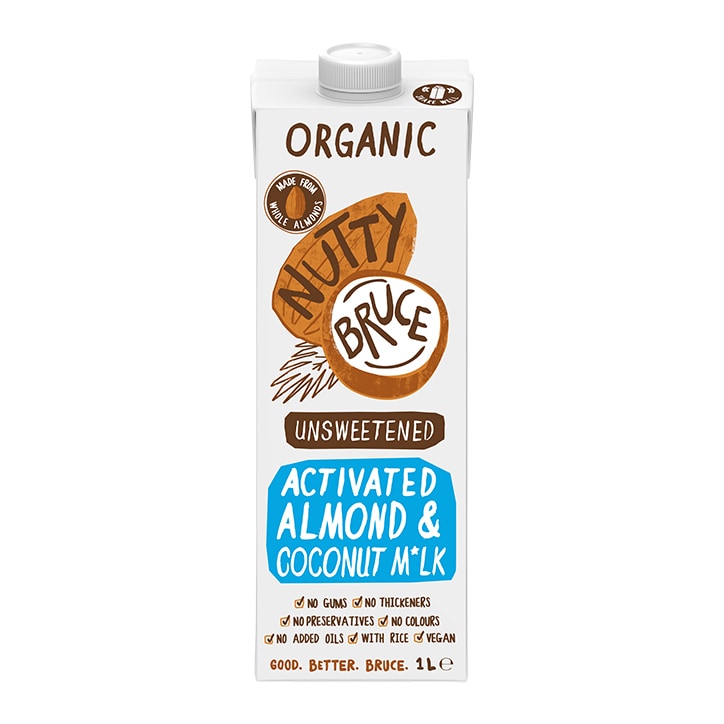 Nutty Bruce Activated Unsweetened Almond & Coconut M*lk 1L Nut Drinks Holland&Barrett   