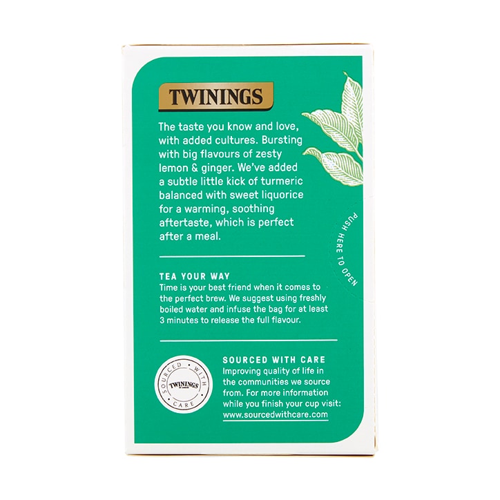 Twinings Bioblends Lemon, Ginger & Turmeric 18 Tea Bags Teas Holland&Barrett   