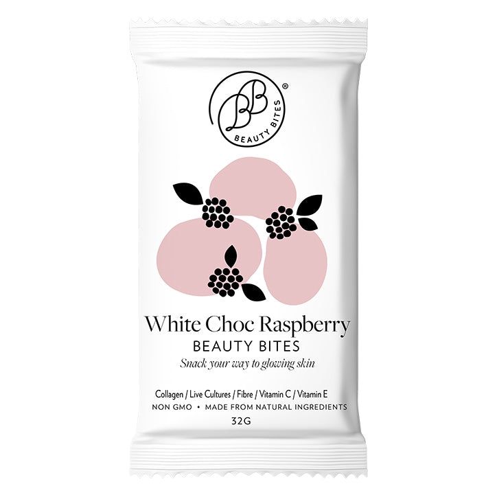 Krumbled Foods Beauty Bites White Chocolate Raspberry Flavour 1 x 32g GOODS Holland&Barrett   