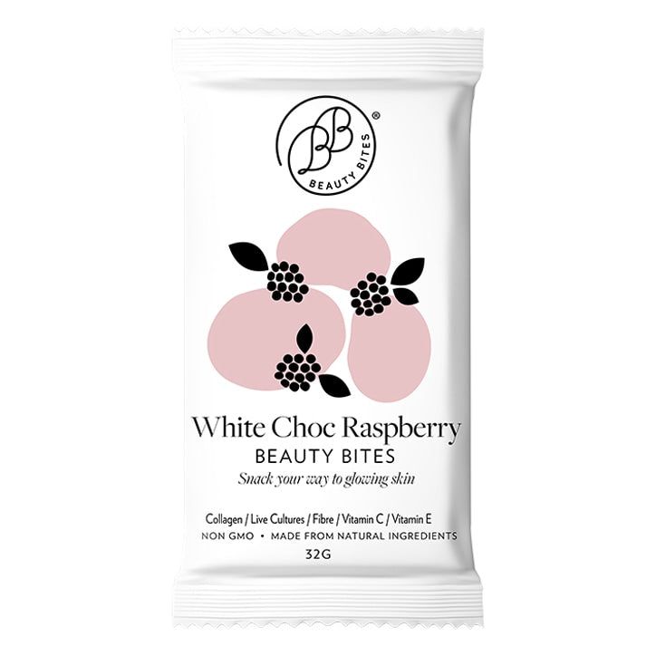 Krumbled Foods Beauty Bites White Chocolate Raspberry Flavour 7 x 32g GOODS Holland&Barrett   