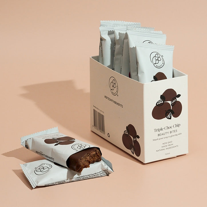 Krumbled Foods Beauty Bites Triple Chocolate Chip Brownie Flavour 7 x 32g GOODS Holland&Barrett   