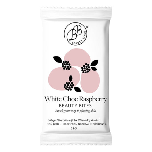 Krumbled Foods Beauty Bites White Chocolate Raspberry Flavour 14 x 32g - McGrocer