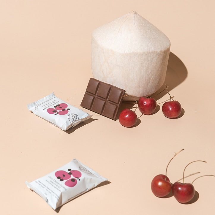 Krumbled Foods Beauty Bites Chocolate Cherry Coconut Flavour 14 x 32g Collagen & Silica Supplements Holland&Barrett   