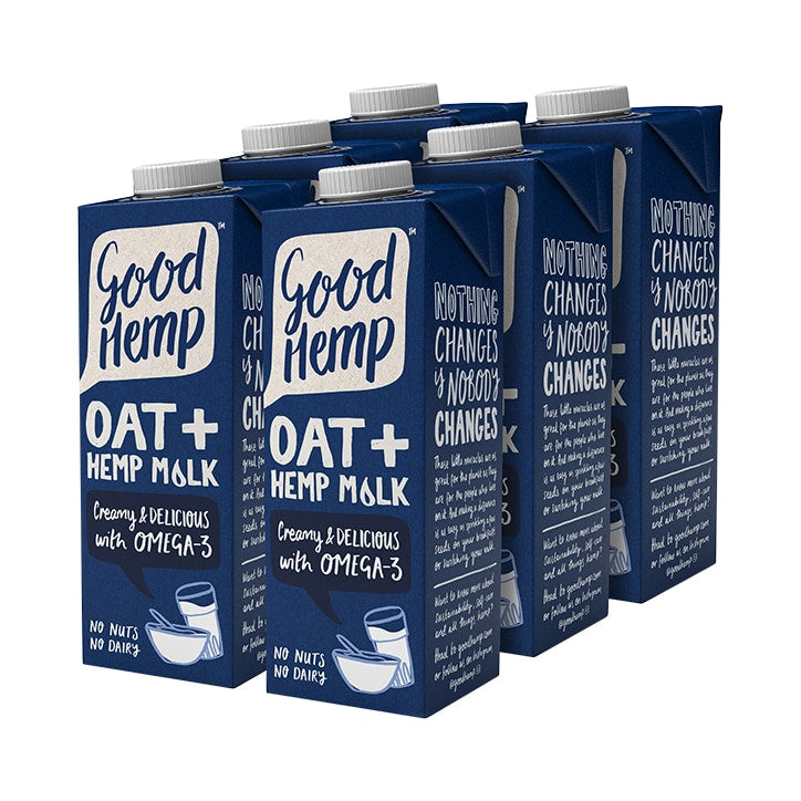Good Hemp Oat Hemp Seed Milk 6 x 1L Oat, Rice & Hemp Drinks Holland&Barrett   