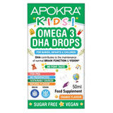 APOKRA Kids Vegan Omega 3 DHA Drops No Fishy Taste 50ml GOODS Holland&Barrett   