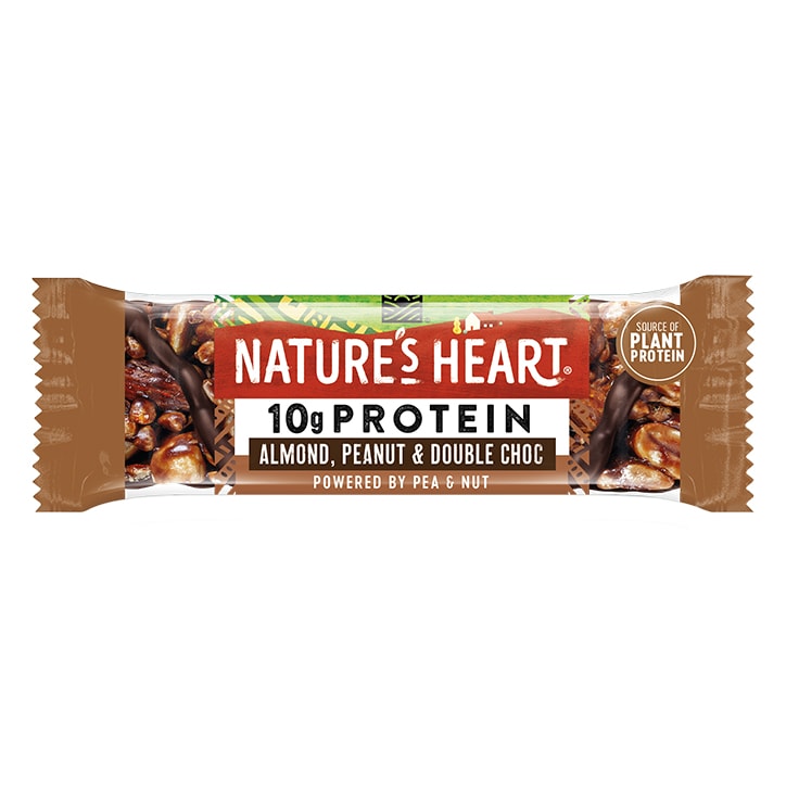 Nature's Heart Plant Protein Almond, Peanut & Double Dark Choc 45g GOODS Holland&Barrett   