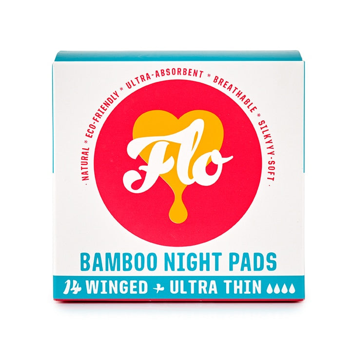 Flo Bamboo Night Pad Pack (14 winged & ultra thin) GOODS Holland&Barrett   