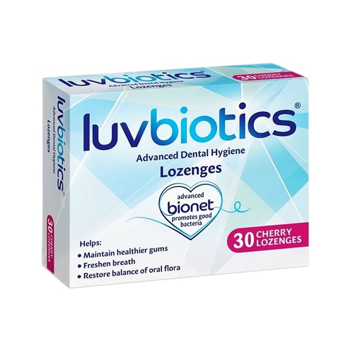 Luvbiotics Advanced Dental Hygiene Cherry Lozenges Dental Care Holland&Barrett   