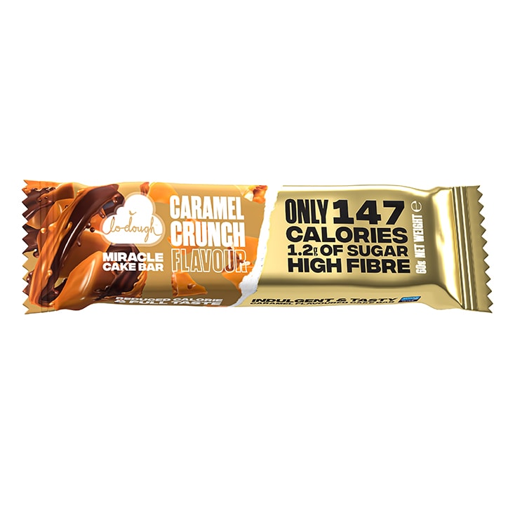 The Lo-Dough Miracle Cake Bar Caramel Crunch 60g Snack Bars Holland&Barrett   