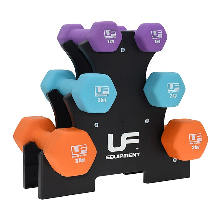 Urban Fitness 12Kg Dumbbell Tree Set Sports Equipment Holland&Barrett   