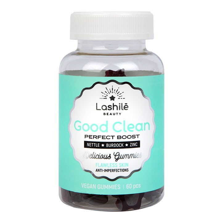 Lashilé Beauty Lash Good Clean 60 Blackcurrant Gummies Hair, Skin & Nails Vitamins Holland&Barrett   