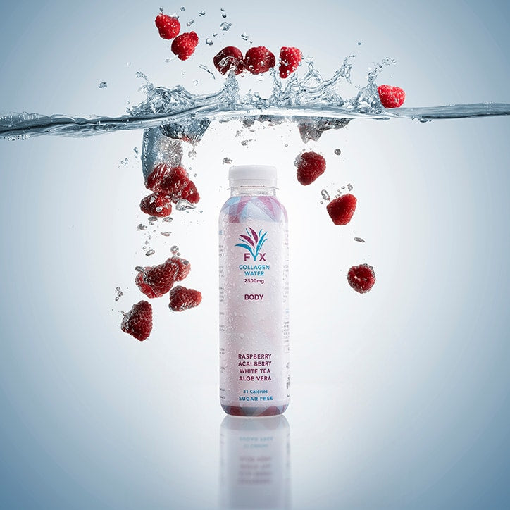 FYX Marine Collagen Water Body Raspberry & Acai 400ml Water Holland&Barrett   