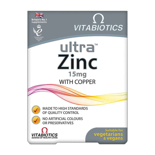 Vitabiotics Ultra Zinc 15mg with Copper 60 Tablets GOODS Holland&Barrett   