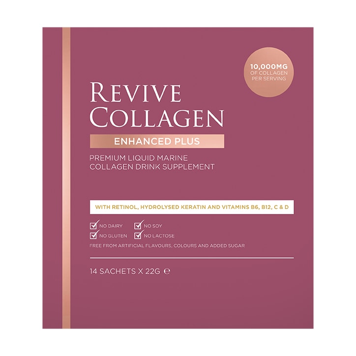 Revive Collagen Enhanced Plus Premium Liquid Marine Collagen Drink 10,000mgs 14 Sachets