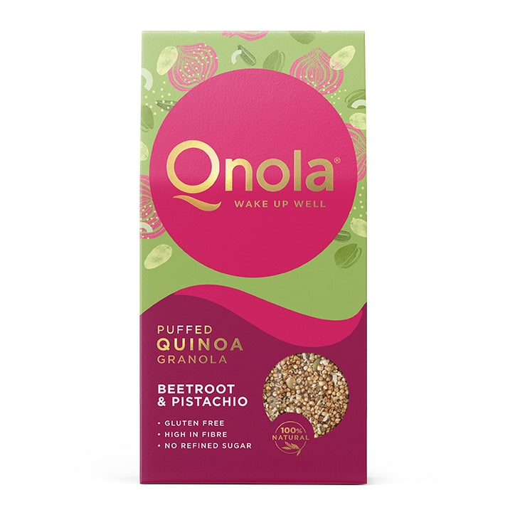 Qnola Beetroot & Pistachio Quinoa Granola 250g Granola Holland&Barrett   