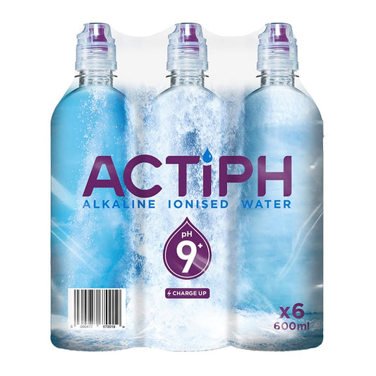 ActiPH Alkaline Ionised Water 6 x 600ml Water Holland&Barrett   