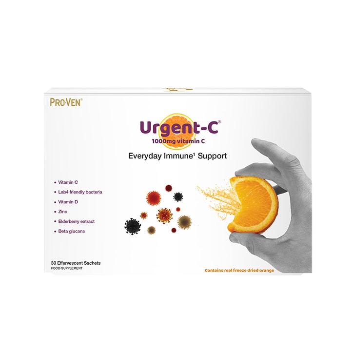 Pro-Ven Urgent-C 1000mg Vitamin C Everyday Immune Support 30 Effervescent Sachets