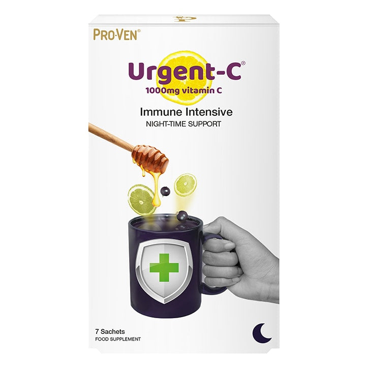 Pro-Ven Urgent-C 1000mg Vitamin C Night-time Support 7 Effervescent Sachets GOODS Holland&Barrett   