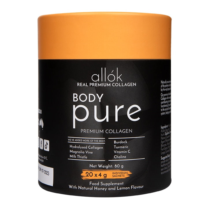 allók Body Pure Premium Collagen Powder 20 Sachets Collagen & Silica Supplements Holland&Barrett   