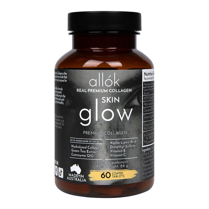 allók Skin Glow Premium Collagen 60 Tablets Collagen & Silica Supplements Holland&Barrett   