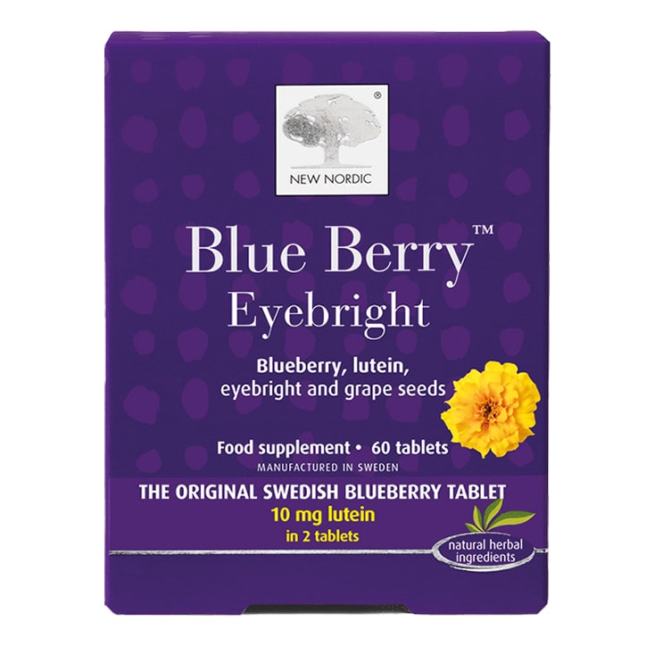 New Nordic Blue Berry Eyebright 60 Tablets Eye Care Vitamins Holland&Barrett   