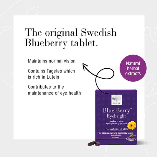 New Nordic Blue Berry Eyebright 60 Tablets Eye Care Vitamins Holland&Barrett   