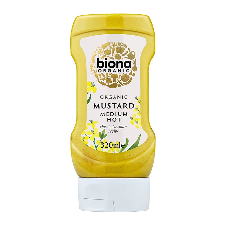 Biona Mustard Medium Hot Classic German 320ml Condiments & Sauces Holland&Barrett   