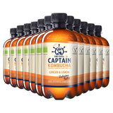 The GUTsy Captain Kombucha Ginger Lemon Bio-Organic 12 x 400ml Drinks Holland&Barrett   