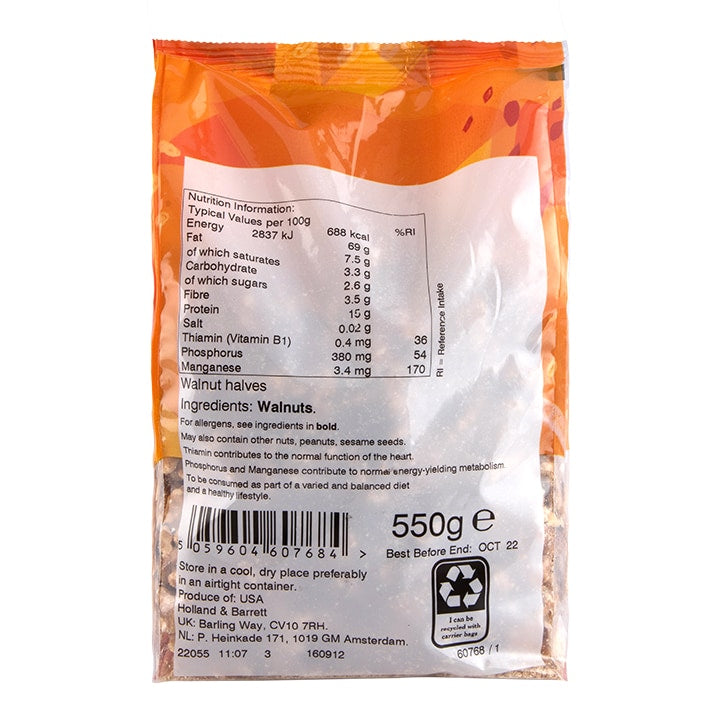 Holland & Barrett Walnut Halves 550g