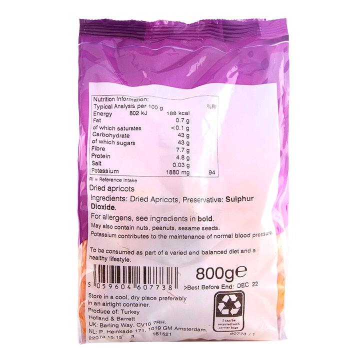 Holland & Barrett Dried Apricots 800g Dried Fruit Holland&Barrett   