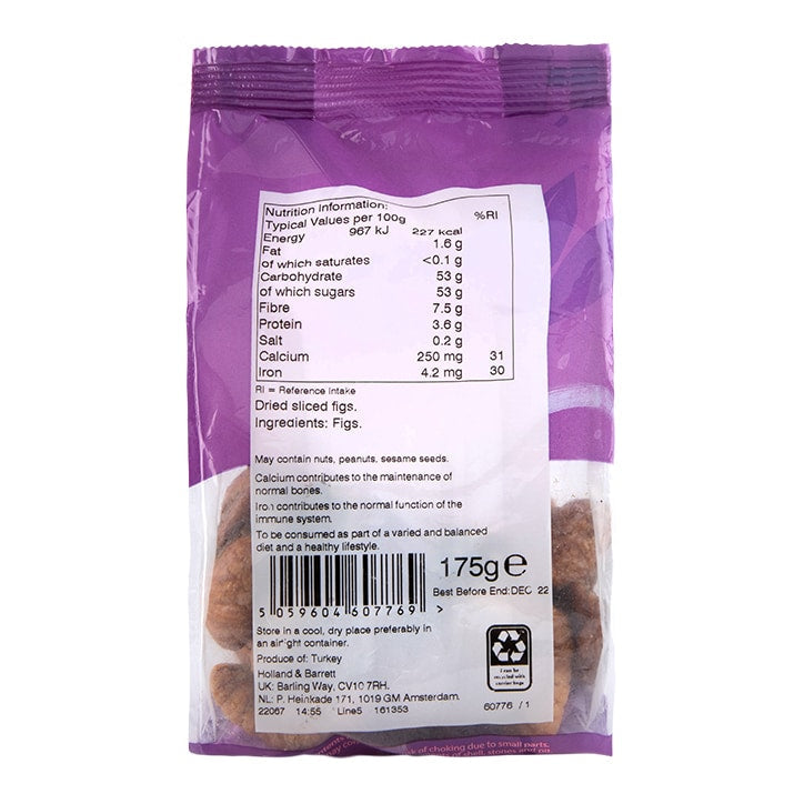 Holland & Barrett Fig Pieces 175g Dried Fruit Holland&Barrett   