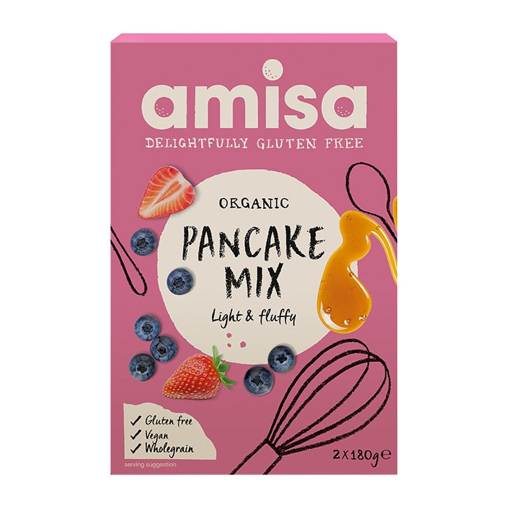 Amisa Organic Gluten Free Pancake Mix 360g Baking Mixes Holland&Barrett   