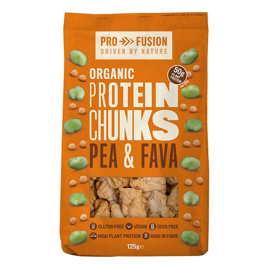 Profusion Organic Protein Chunks Pea & Fava 125g Soya & Meat Alternative Holland&Barrett   