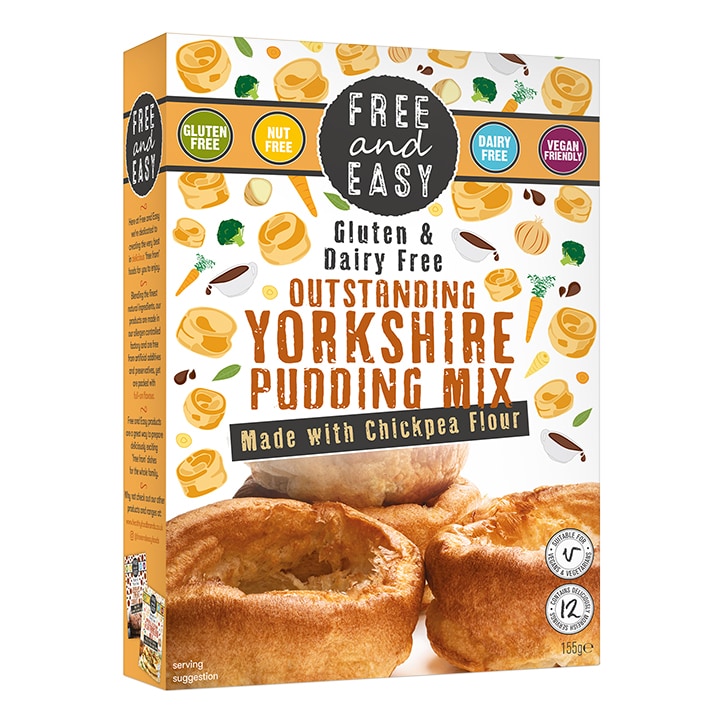 Free & Easy Gluten & Dairy Free Yorkshire Pudding Mix 155g Cooking Mixes Holland&Barrett   