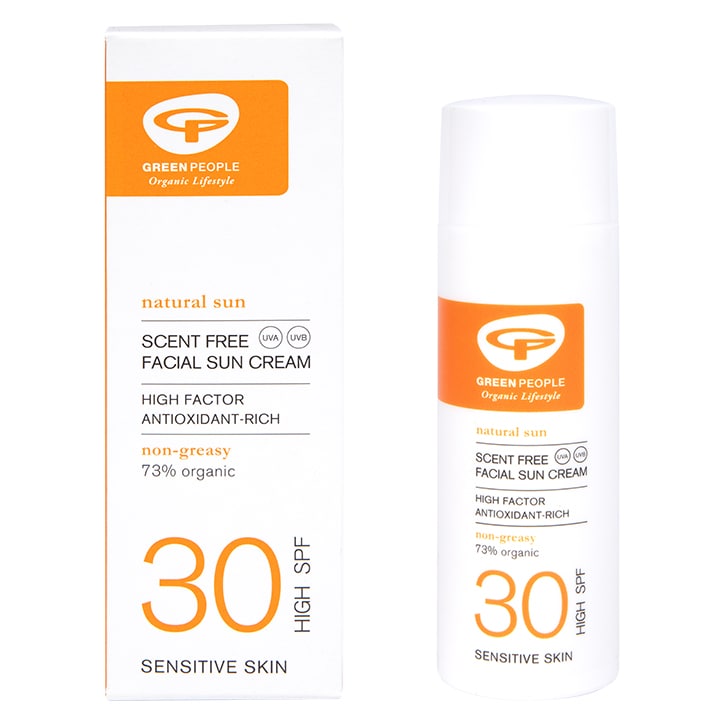 Green People Scent Free Facial Sun Cream SPF30 50ml GOODS Holland&Barrett   