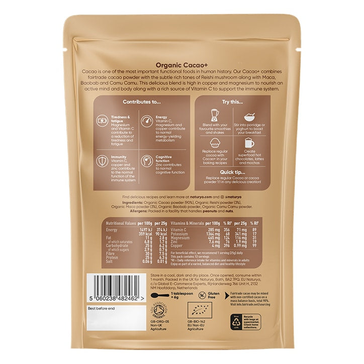 Naturya Cacao+ Blend FT Organic 300g GOODS Holland&Barrett   