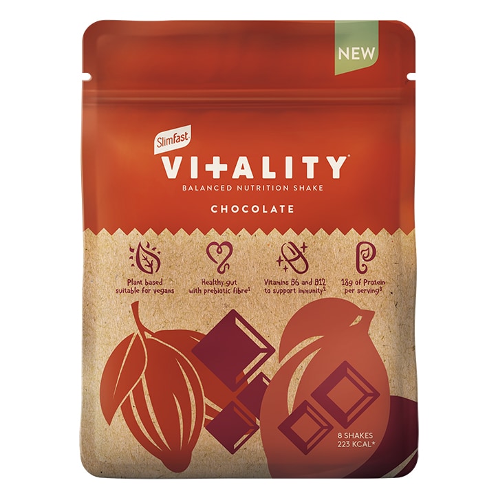 SlimFast Vitality Balanced Nutrition Shake Chocolate 480g GOODS Holland&Barrett   