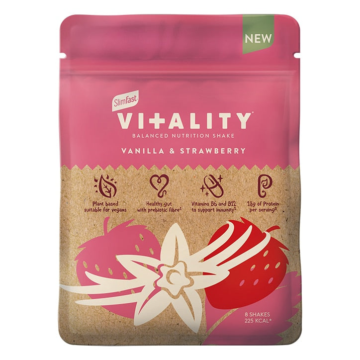 SlimFast Vitality Balanced Nutrition Shake Vanilla & Strawberry 480g