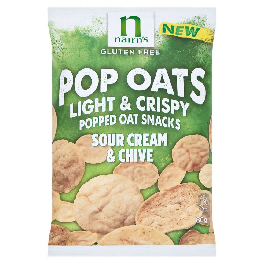 Nairn's Sour Cream & Chive Pop Oats Crisps, Nuts & Snacking Fruit ASDA   