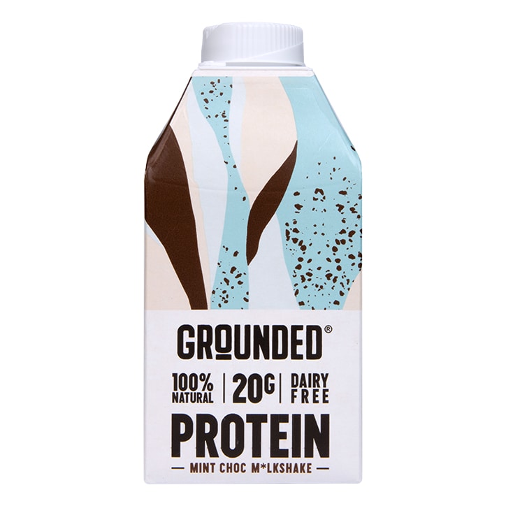 Grounded Protein Mint Choc M*lkshake 490ml Protein Drinks Holland&Barrett   