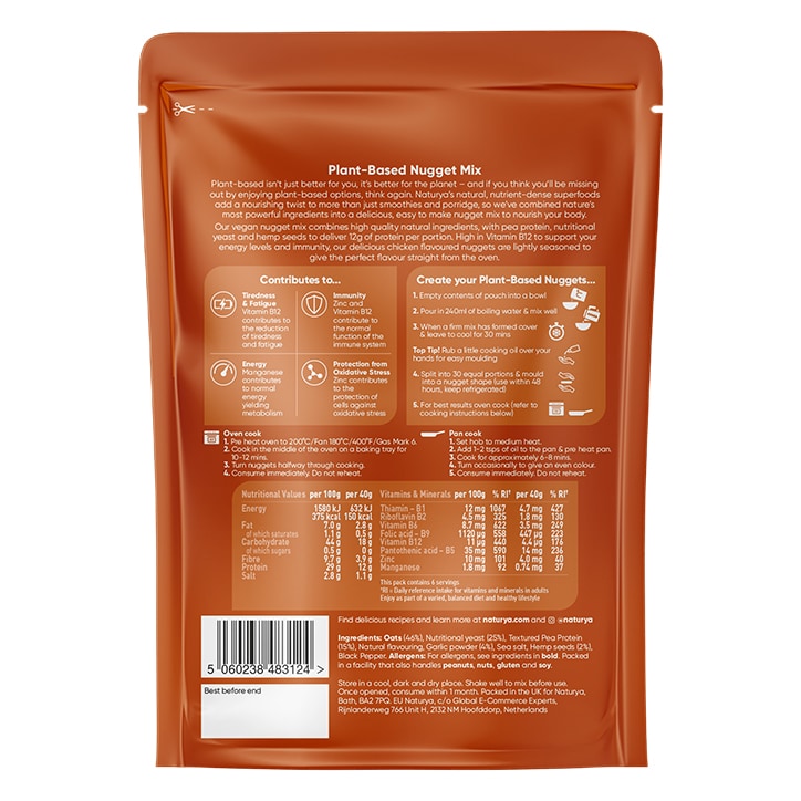 Naturya Plant-Based Nugget Mix 240g Cooking Mixes Holland&Barrett   